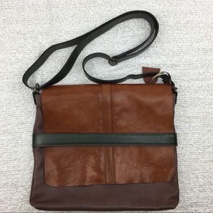 Brown Italian leather purse bag